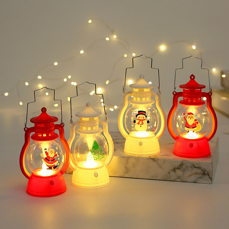 New Christmas decorations children's Christmas Eve kindergarten gift portable night light window decoration pendant