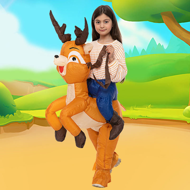 Tong Cute Elk School Activity Participation Inflate Pants Animal Inflatable Clothing Card