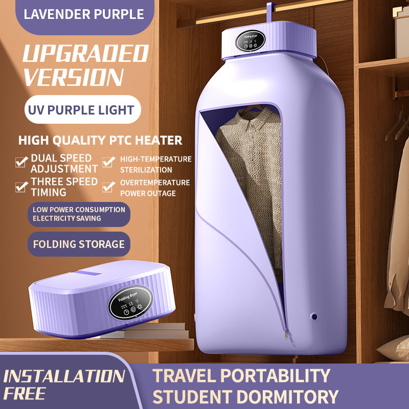 Cross-border foreign trade dryer, small household telescopic folding dryer, outdoor travel portable clothes dryer