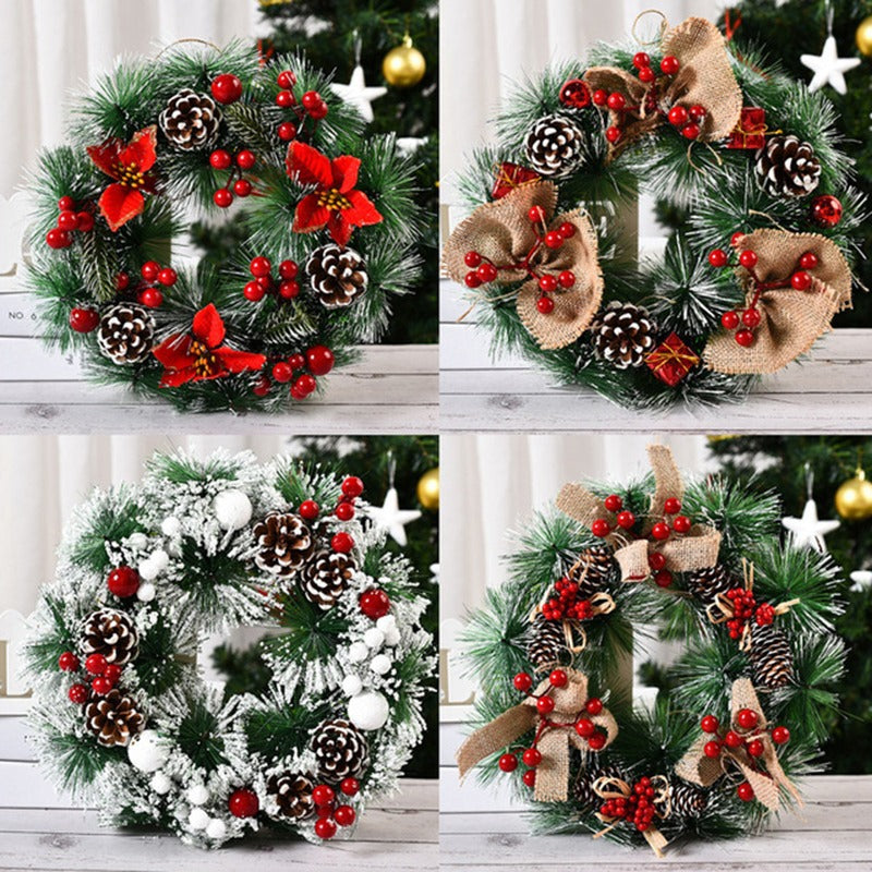 New Christmas decoration wreath handmade Christmas wreath door hanging window props decoration decoration