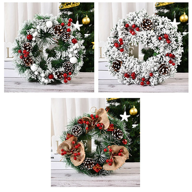 New Christmas decoration wreath handmade Christmas wreath door hanging window props decoration decoration