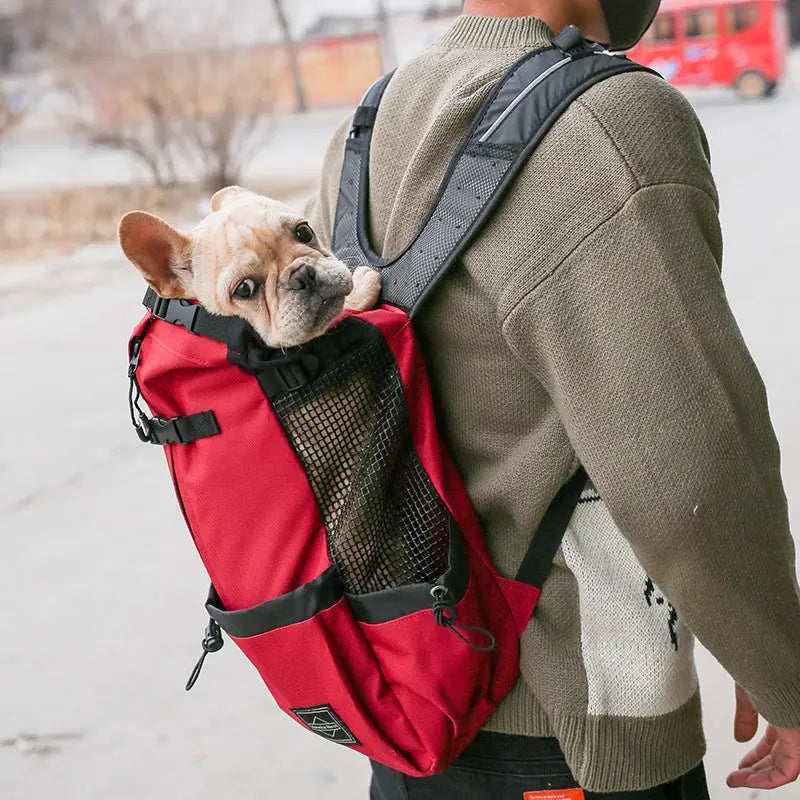 Pet Dog Carrier Bag For Dogs Double Shoulder Portable Travel Pet Backpack.