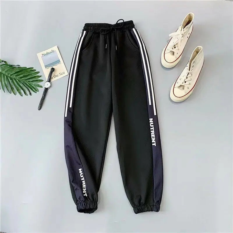 Plus Size Joggers Women Baggy Sweat pant Black Autumn Loose Hip Hop Harem Pants Women High Waist Sport Trousers.