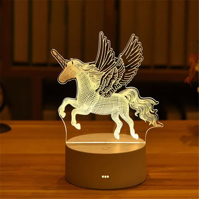 Romantic Love 3D Acrylic Led Lamp for Home Children's Night Light Table Lamp Birthday Party Decor Valentine's Day Bedside Lamp.