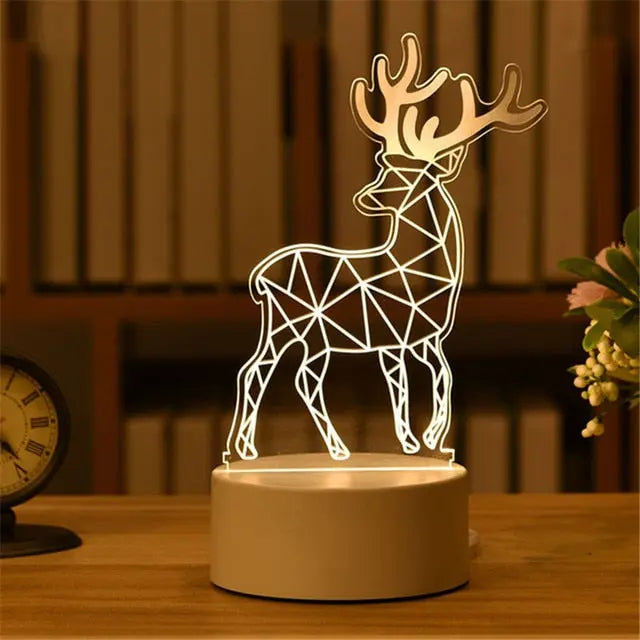 Romantic Love 3D Acrylic Led Lamp for Home Children's Night Light Table Lamp Birthday Party Decor Valentine's Day Bedside Lamp.