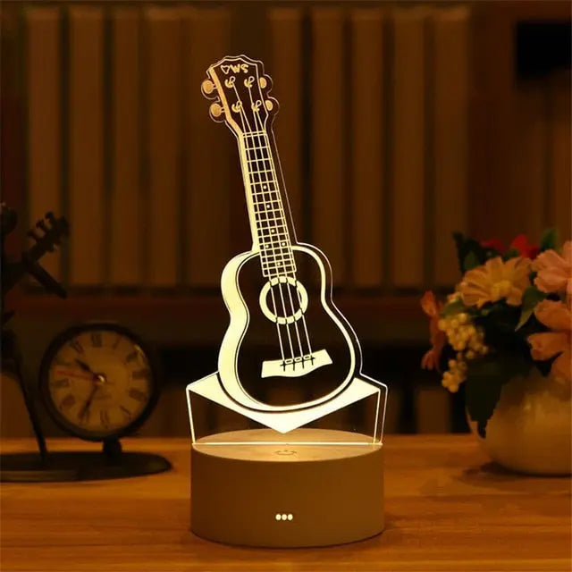Romantic Love 3D Acrylic Led Lamp for Home Children's Night Light Table Lamp Birthday Party Decor Valentine's Day Bedside Lamp.