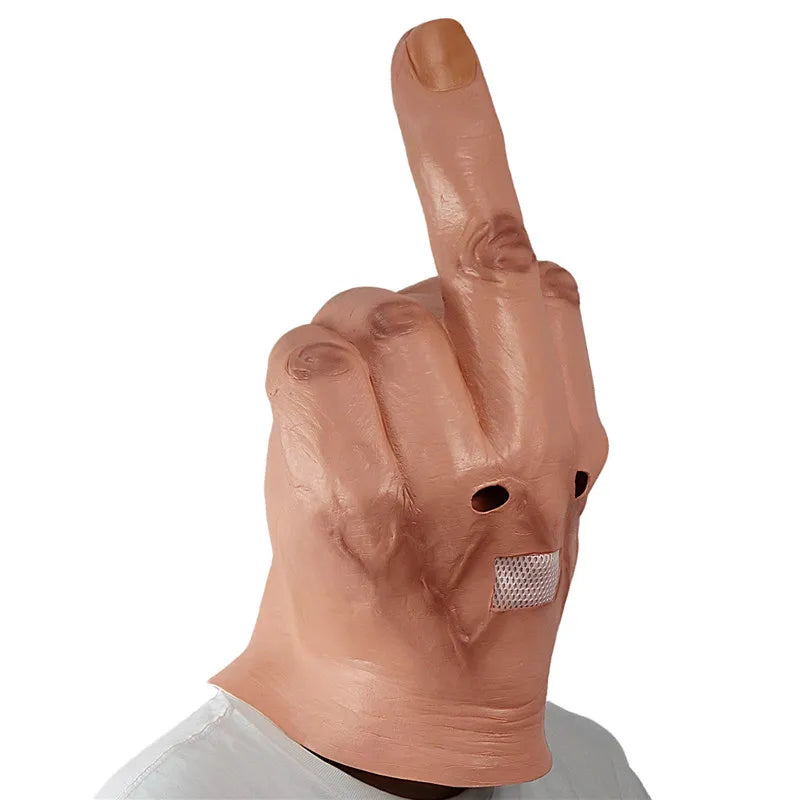 Full Face Middle Finger Party Scary Horror Mask For Men Women Costume Cosplay Mascaras