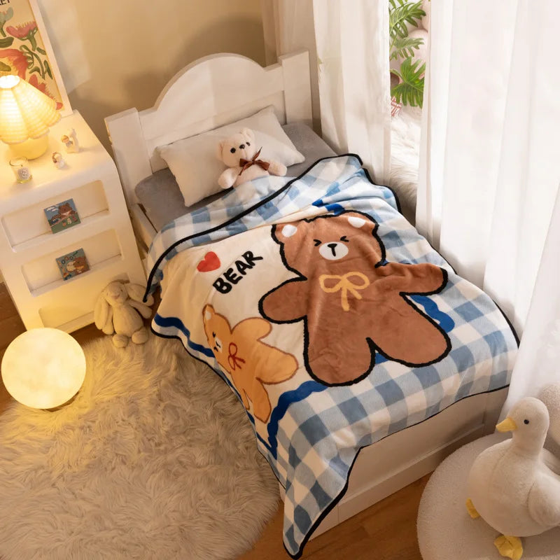 Super Soft Cartoon Flannel Baby Blanket Swaddle - Perfect Gift for Children's Day