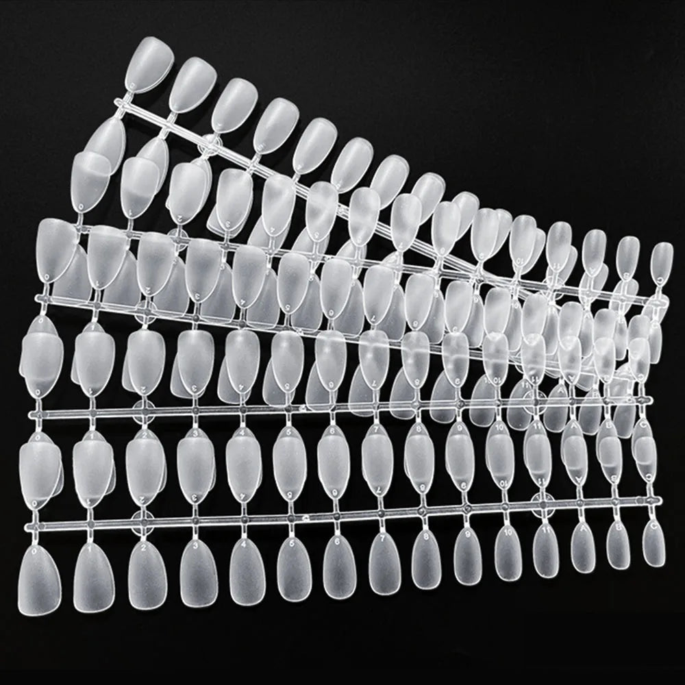 Upgrade Your Manicure with 120 Matte Gel Nail Tips - No File or Base Coat Needed!
