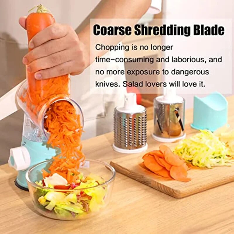 Manual Rotary Cheese Grater for Vegetable Cutter Potato Slicer Mandoline Multifunctional Vegetable Chopper Kitchen Accessories