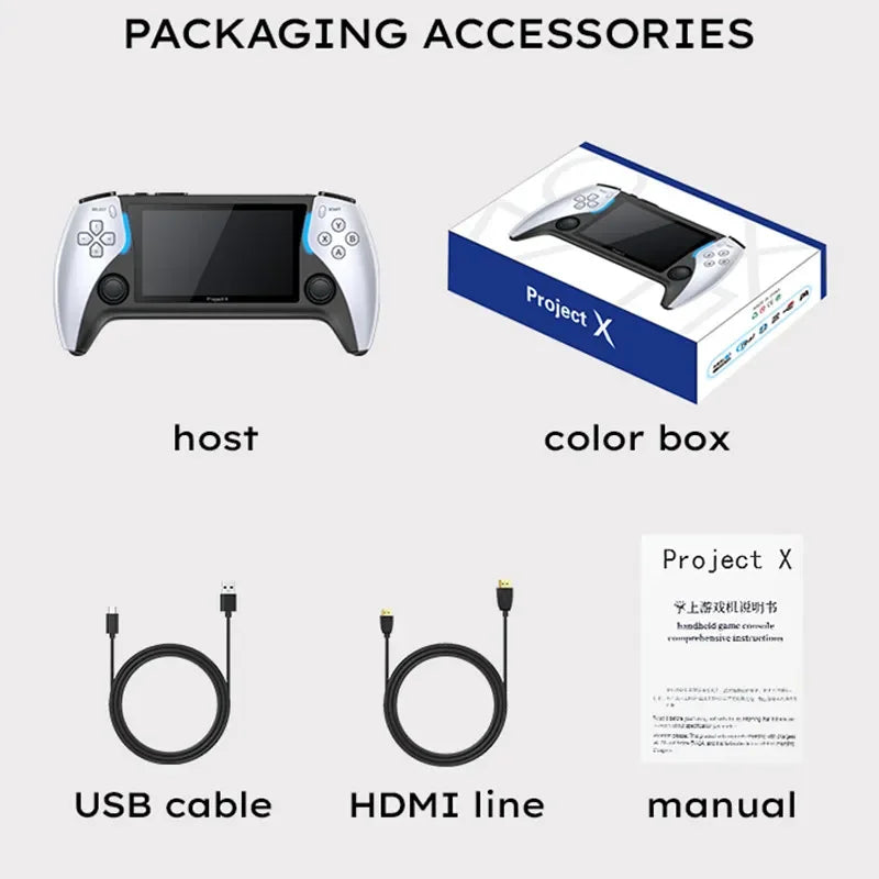 X 4.3-Inch Handheld Game Console with High-Definition IPS Screen and PS1 Arcade HD Output