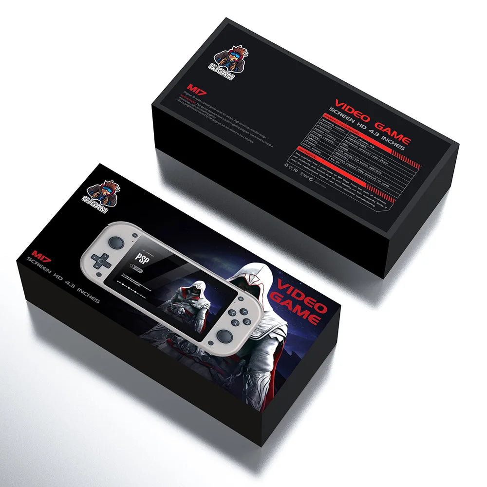Retro Handheld Video Game Console - M17 | Open Source Linux System | 4.3 Inch IPS Screen | Portable Pocket Video Player