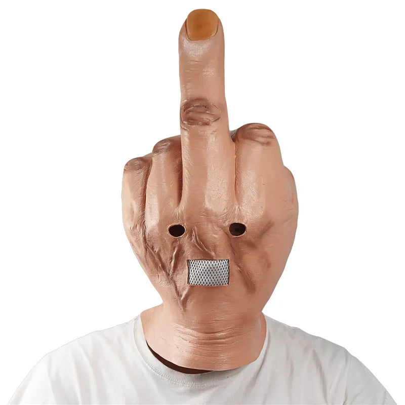 Full Face Middle Finger Party Scary Horror Mask For Men Women Costume Cosplay Mascaras