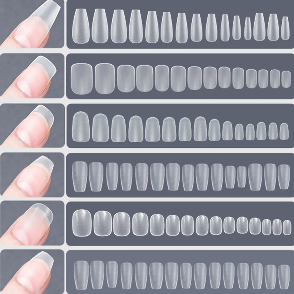 Upgrade Your Manicure with 120 Matte Gel Nail Tips - No File or Base Coat Needed!