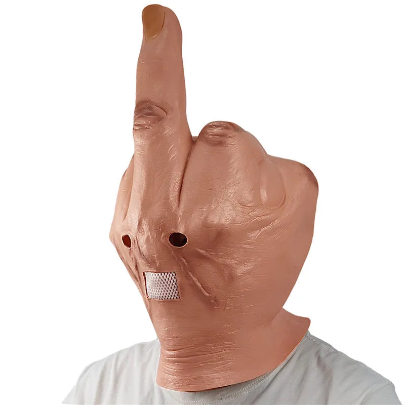 Full Face Middle Finger Party Scary Horror Mask For Men Women Costume Cosplay Mascaras