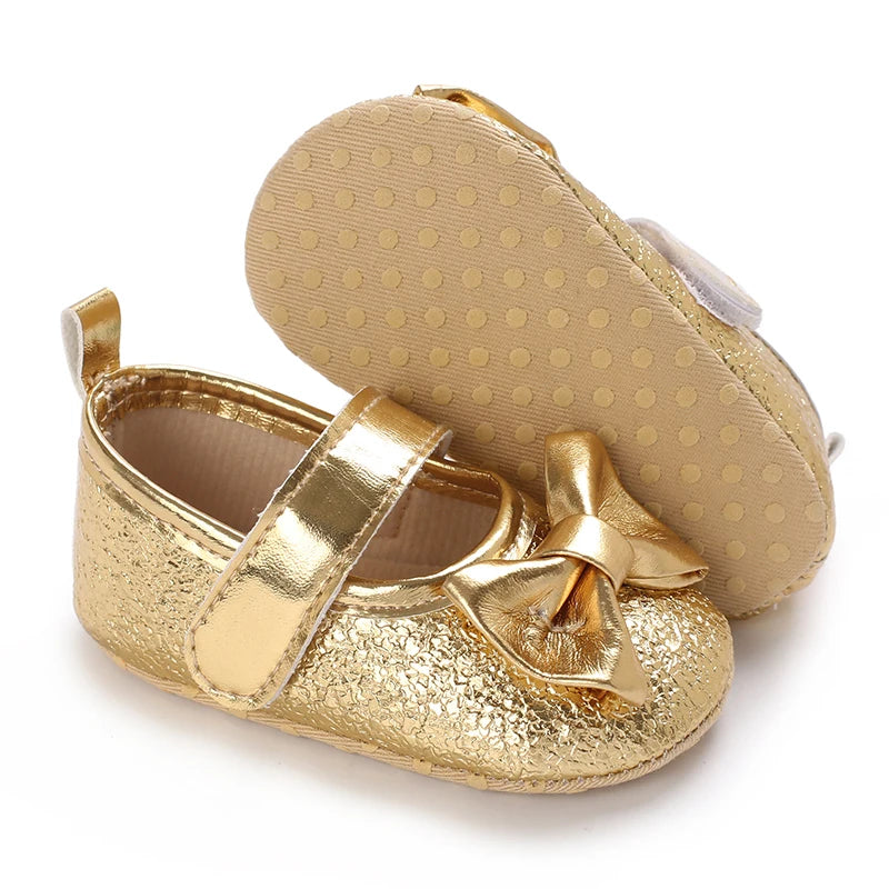 Lovely Bowknot Princess Shoes for Baby Girls (0-18 Months) - Spring and Autumn Style