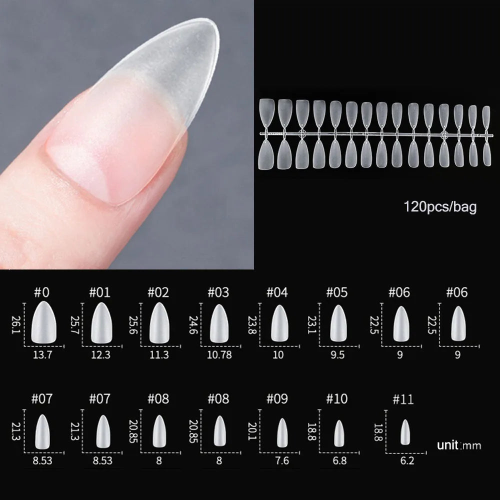 Upgrade Your Manicure with 120 Matte Gel Nail Tips - No File or Base Coat Needed!
