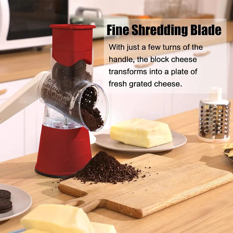 Manual Rotary Cheese Grater for Vegetable Cutter Potato Slicer Mandoline Multifunctional Vegetable Chopper Kitchen Accessories