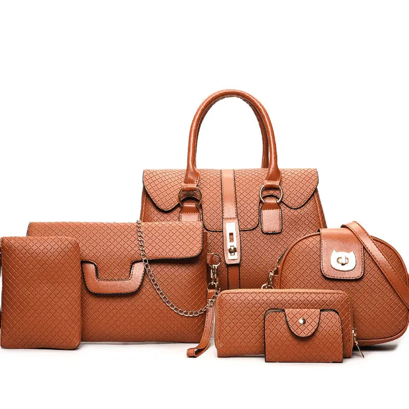 Simple plaid UNIVERSAL ACCESSORY HAND BAGS 6 COLLECTION.