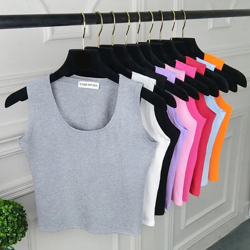 Sleeveless Camisole Tank Tops Fashion.
