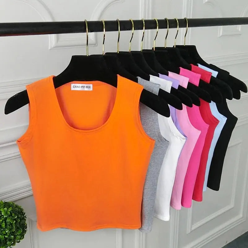 Sleeveless Camisole Tank Tops Fashion.