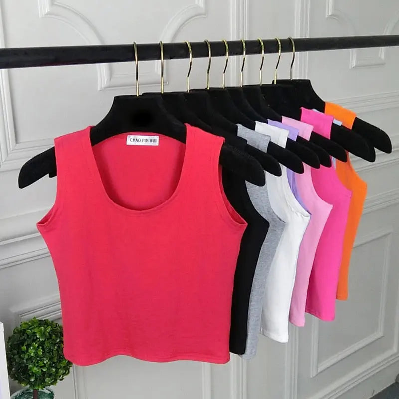 Sleeveless Camisole Tank Tops Fashion.