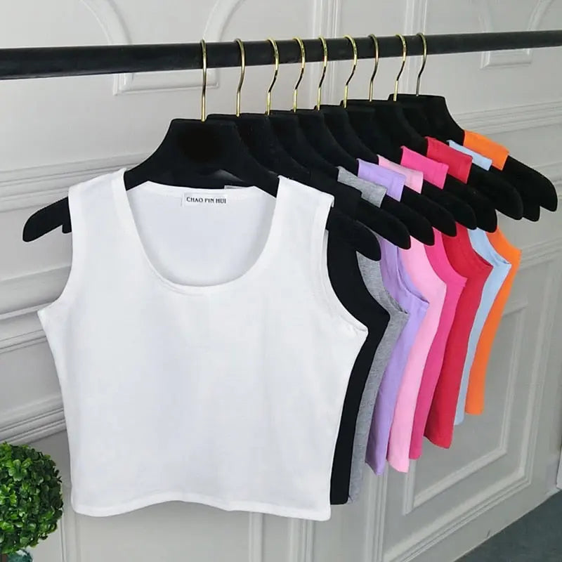 Sleeveless Camisole Tank Tops Fashion.