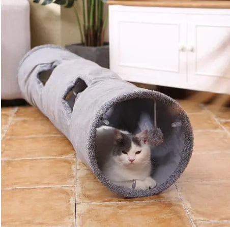 Suede cat drill hole cat tunnel rolls Dragon cat Locar Toy Self-tunnel cat supplies cat channel.