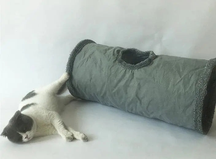 Suede cat drill hole cat tunnel rolls Dragon cat Locar Toy Self-tunnel cat supplies cat channel.