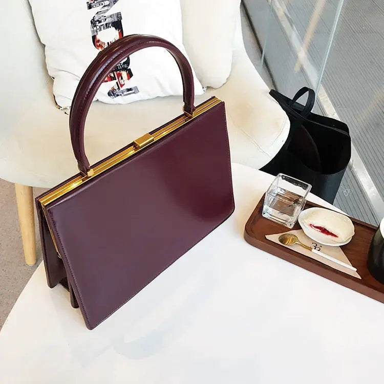 Vintage Designer Top-hand Luxury Pu Leather Purses.