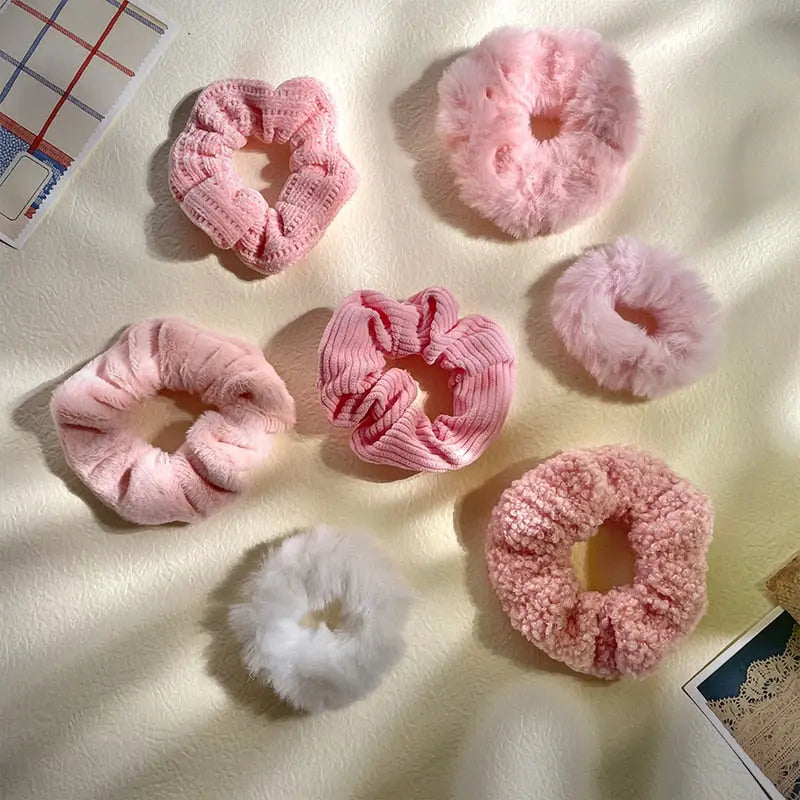 Women Hair Scrunchies Velvet Solid Color Hair Band for Girls Ponytail Holder Rubber Bands Hair Ties Hair Accessories.