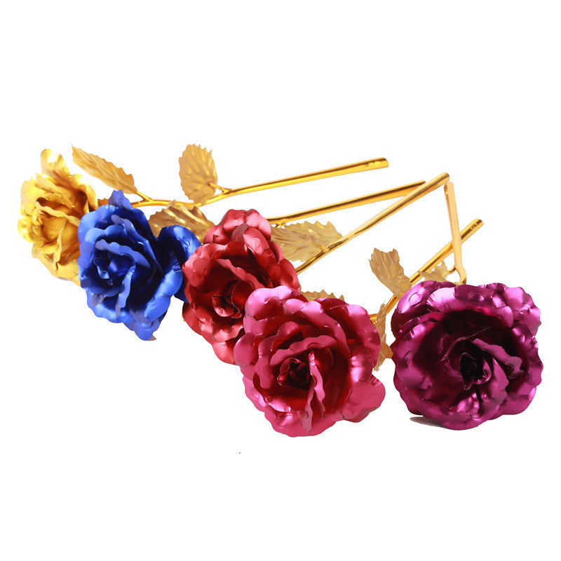 24K Gold Leaf Rose Simulation Bouquet - Perfect Gift for Christmas, Valentine's Day, and Birthdays