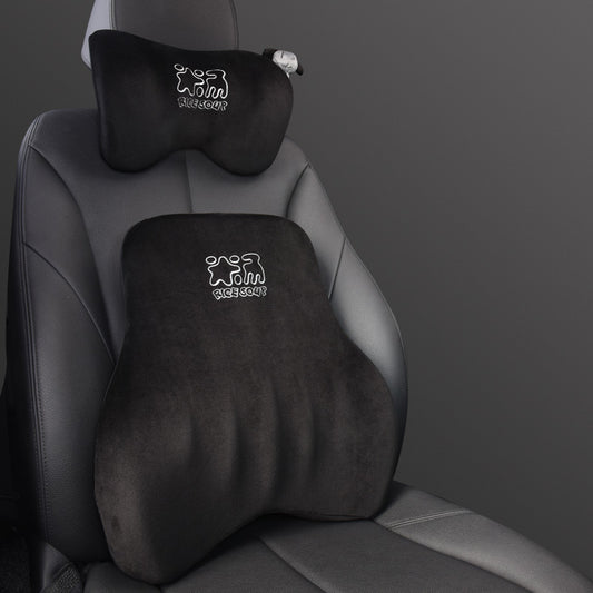 Car housing creative cartoon rice soup car head pillow memory cotton five bones support sleep neck pillow factory direct sales