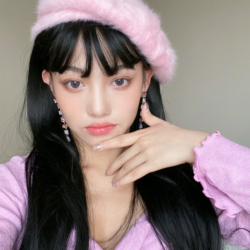 Comic Liu Hollery female black long straight Europe and America fluff long straight hair cosplay anime fashion whole.
