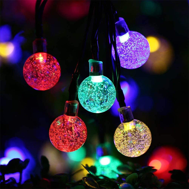 Bubbleball 30LED Outdoor Solar String Crystal Pearl Lantern Christmas Light Garden Garden Decoration Strings