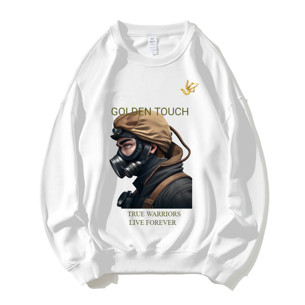 GOLDEN TOUCH TRUE WARRIORS LIVE FOREVER Trend Crew Neck Hoodie