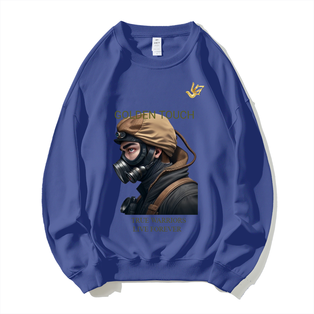 GOLDEN TOUCH TRUE WARRIORS LIVE FOREVER Trend Crew Neck Hoodie