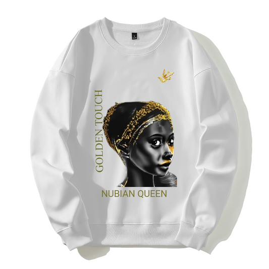 GOLDEN TOUCH NUBIAN QUEEN Silver fox fleece thermal hoodie