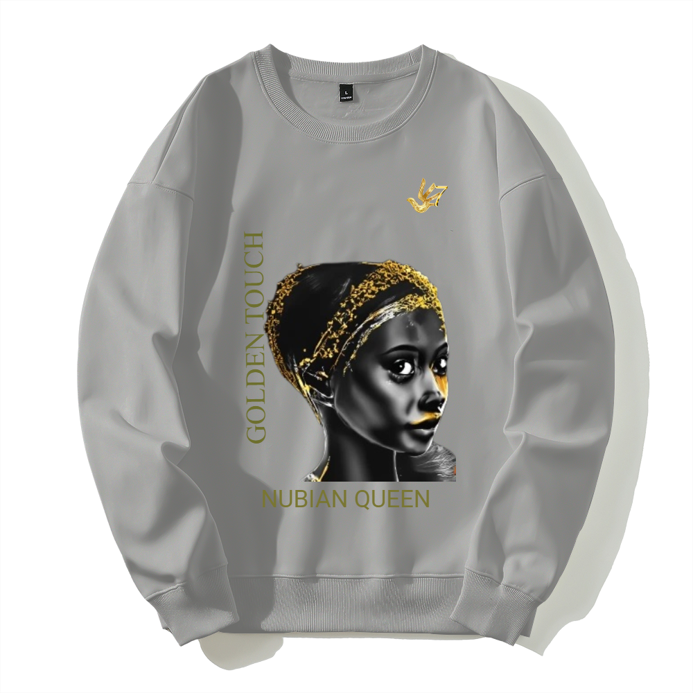 GOLDEN TOUCH NUBIAN QUEEN Silver fox fleece thermal hoodie
