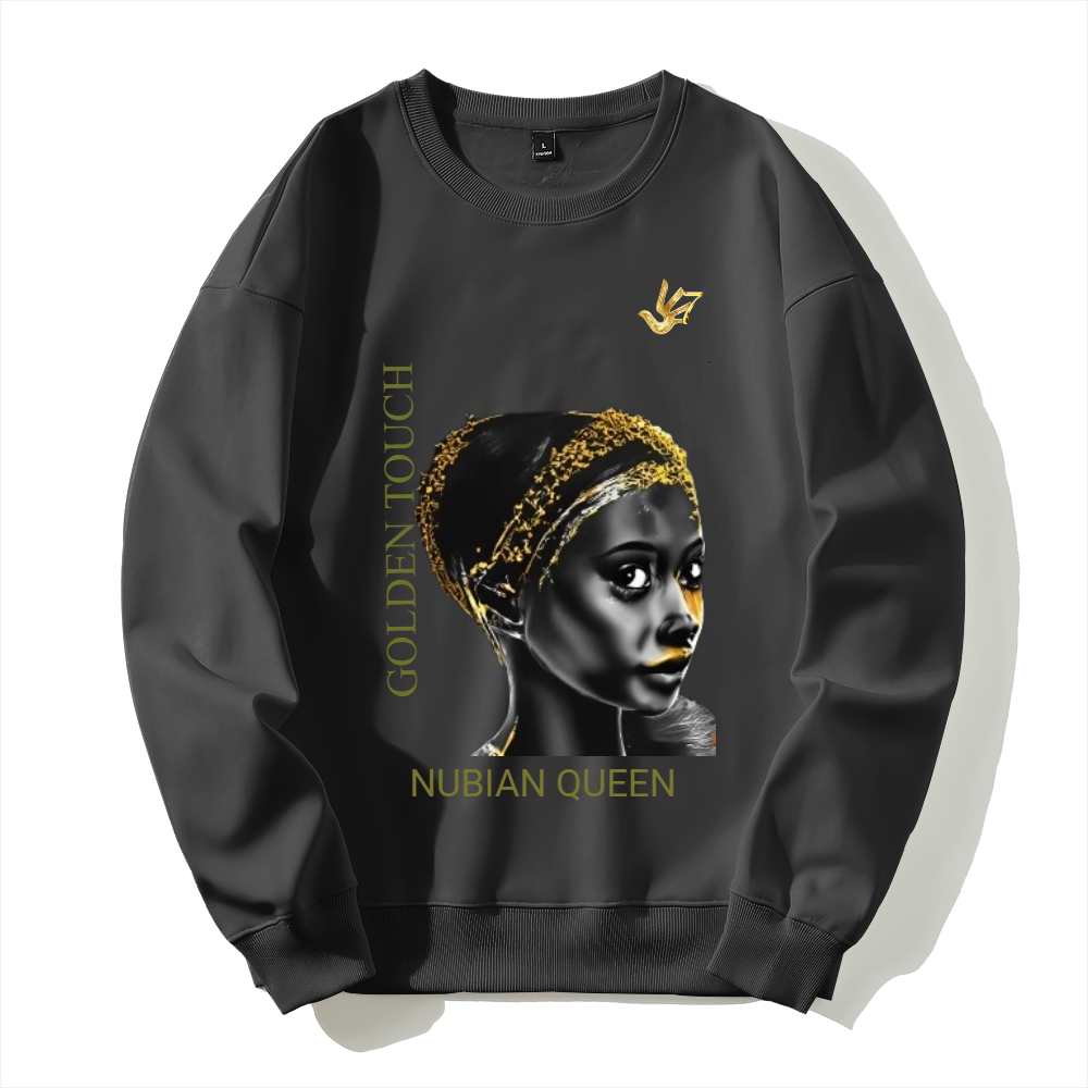 GOLDEN TOUCH NUBIAN QUEEN Silver fox fleece thermal hoodie
