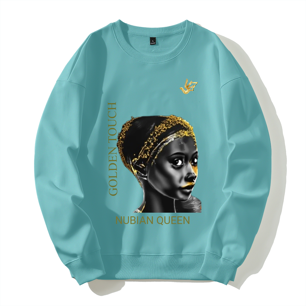 GOLDEN TOUCH NUBIAN QUEEN Silver fox fleece thermal hoodie