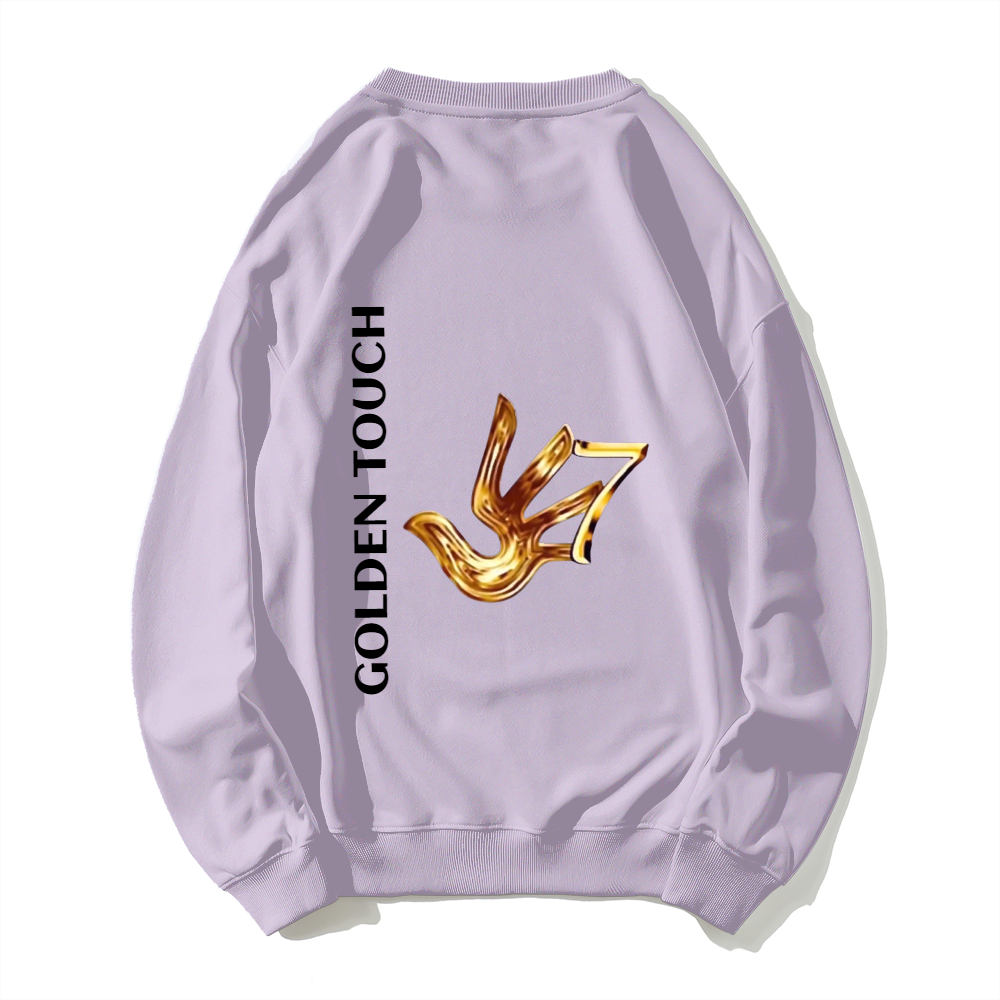 GOLDEN TOUCH KINKY WITH MEANING Dropped Shoulder Trend Crew Neck Hoodie