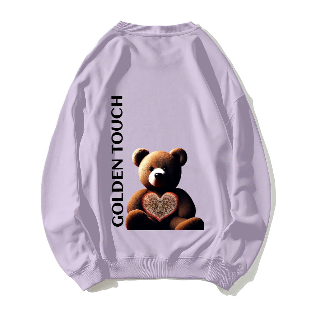 GOLDEN TOUCH LOVE IS EVOLUTION Dropped Shoulder Trend Crew Neck Hoodie