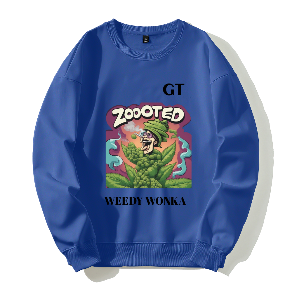 WEEDY WONKA ZOOTED 420 3rd edition Silver fox fleece thermal hoodie