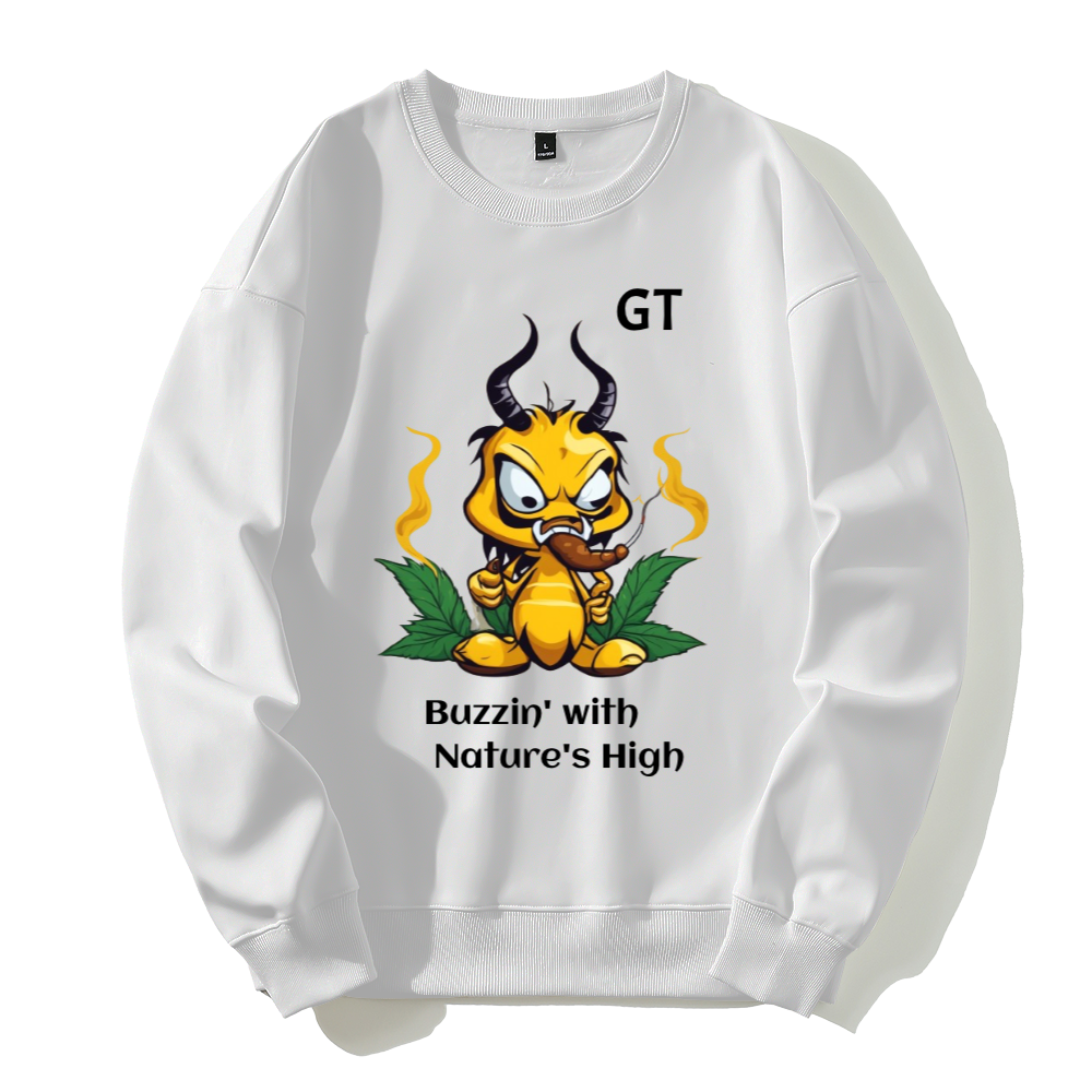 Buzzin' with Nature's High Silver fox fleece thermal hoodie