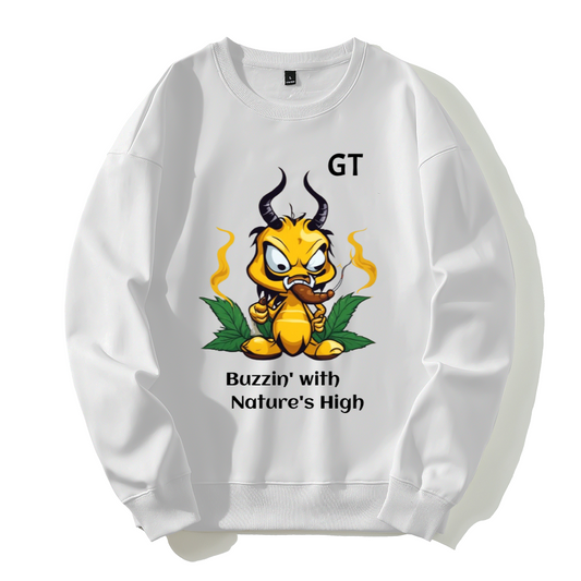 Buzzin' with Nature's High Silver fox fleece thermal hoodie