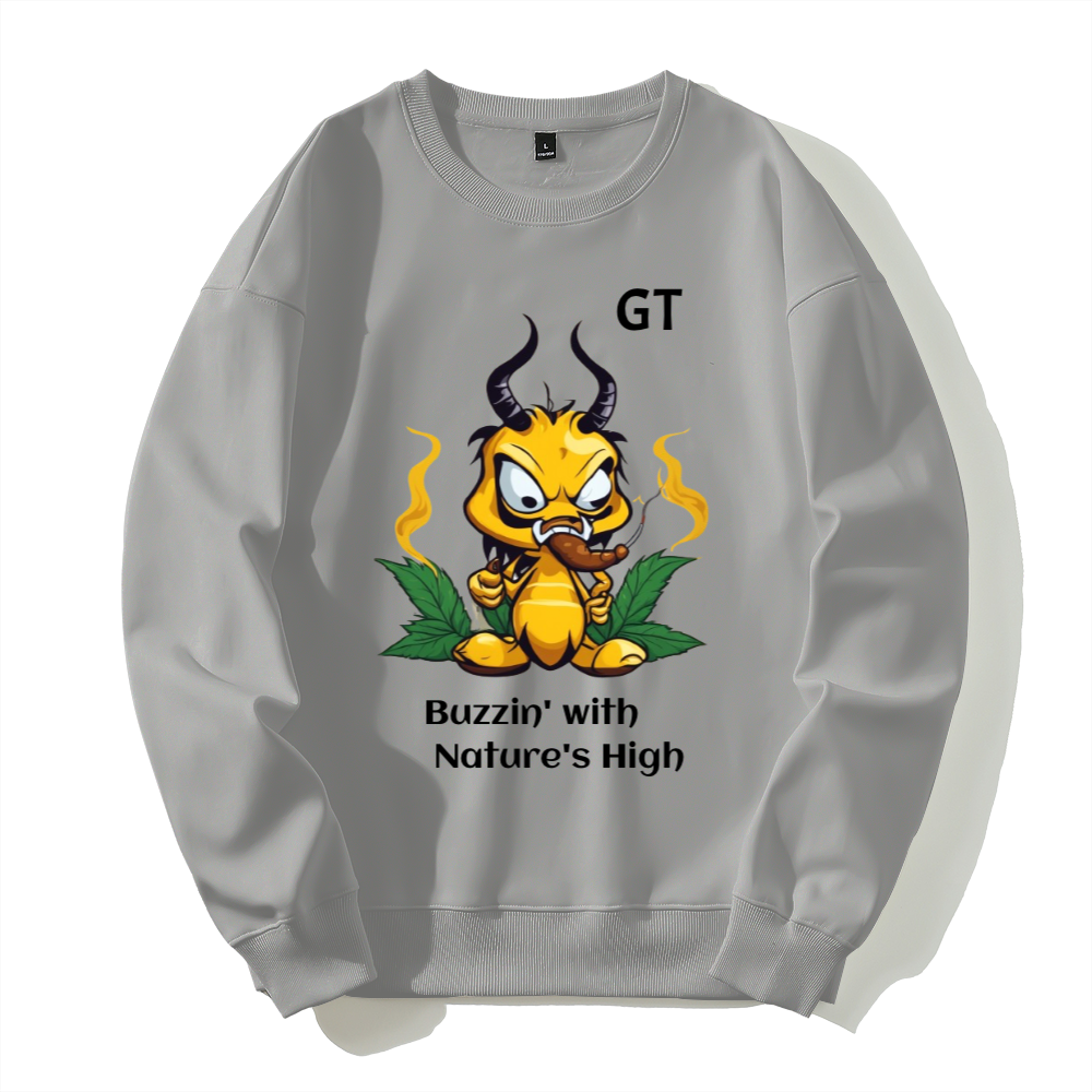 Buzzin' with Nature's High Silver fox fleece thermal hoodie