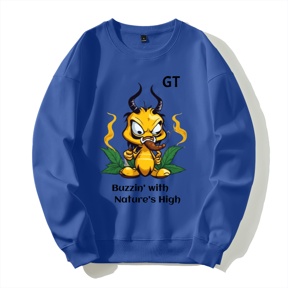Buzzin' with Nature's High Silver fox fleece thermal hoodie