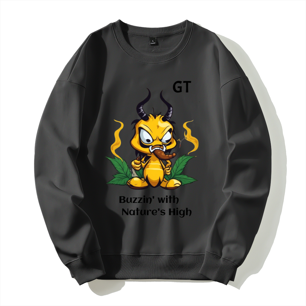 Buzzin' with Nature's High Silver fox fleece thermal hoodie