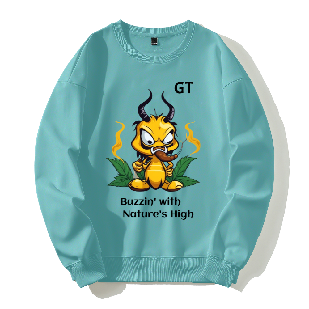 Buzzin' with Nature's High Silver fox fleece thermal hoodie